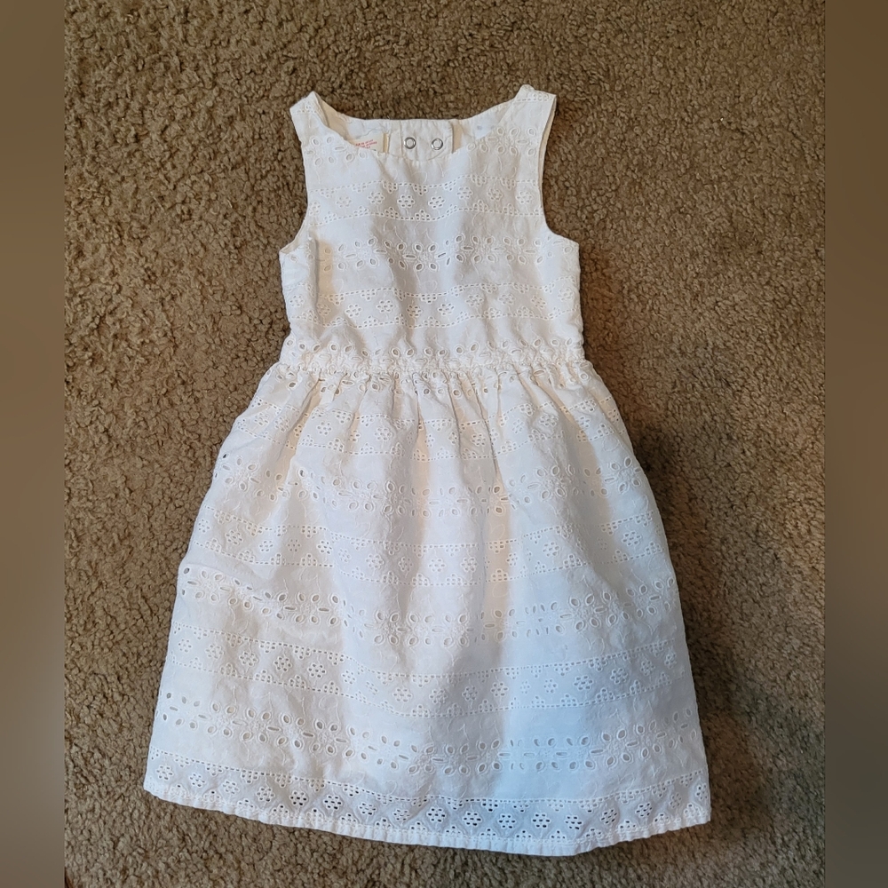 H&M White Eyelet Girls Dress